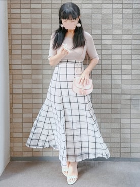 「アイテム（イヤリング）」を使った、こうめさん（レディース・155cm）の秋コーディネート