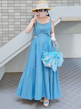 「31 Sons de mode（トランテアン　ソン　ドゥ　モード）のアイテム」を使った、こうめさん（レディース・155cm）の夏コーディネート