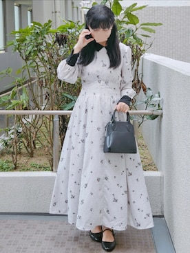 「アイテム（イヤリング）」を使った、こうめさん（レディース・155cm）の秋コーディネート