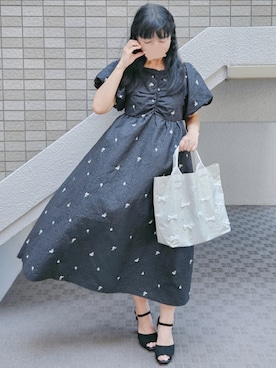 「アイテム（ワンピース）」を使った、こうめさん（レディース・155cm）の夏コーディネート