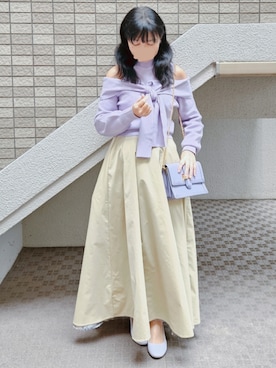 「アイテム（イヤリング）」を使った、こうめさん（レディース・155cm）の冬コーディネート