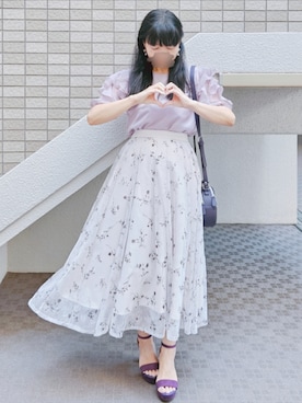 「アイテム（イヤリング）」を使った、こうめさん（レディース・155cm）の夏コーディネート