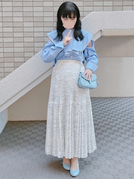 「アイテム（イヤリング）」を使った、こうめさん（レディース・155cm）の秋コーディネート