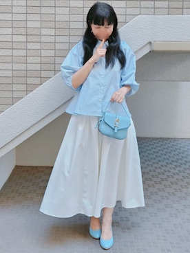 「clear（クリア）のアイテム」を使った、こうめさん（レディース・155cm）の春コーディネート