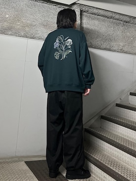 「JUNRED（ジュンレッド）のアイテム（パンツ）」を使った、SHUNSUKEさん（メンズ・185cm）の秋コーディネート