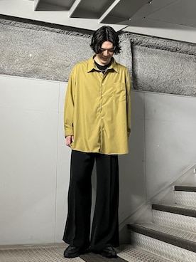 「JUNRED（ジュンレッド）のアイテム（パンツ）」を使った、SHUNSUKEさん（メンズ・185cm）の春コーディネート