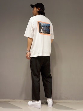 「JUNRED（ジュンレッド）のアイテム（パンツ）」を使った、SHUNSUKEさん（メンズ・184cm）の夏コーディネート