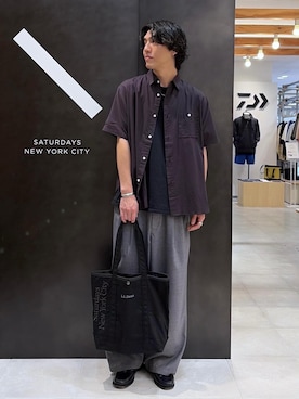 「L.L.Bean（エルエルビーン）のアイテム（バッグ）」を使った、SHUNSUKEさん（メンズ・185cm）の夏コーディネート