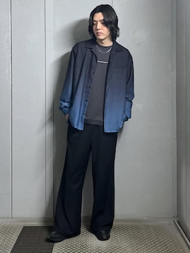 「JUNRED（ジュンレッド）のアイテム（パンツ）」を使った、SHUNSUKEさん（メンズ・184cm）の冬コーディネート