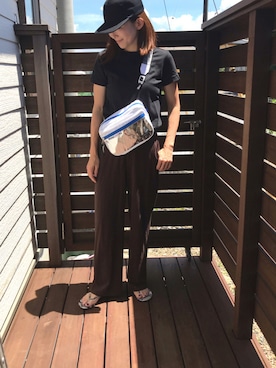 「B'2nd（ビーセカンド）のアイテム」を使った、さっぴさん（レディース・154cm）の夏コーディネート