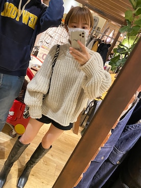 「おちびさん」｜「アイテム（トートバッグ）」を使った、Kiさん（レディース・150cm）の秋コーディネート