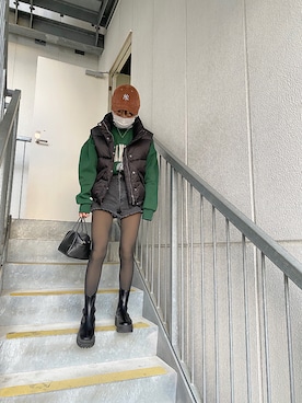 「おちびさん」｜「アイテム（アクセサリー）」を使った、Kiさん（レディース・150cm）の冬コーディネート