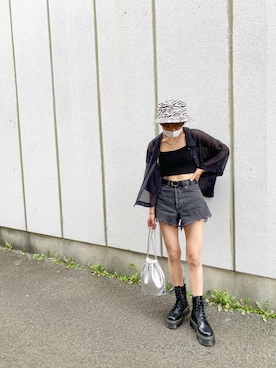 「おちびさん」｜「アイテム（アクセサリー）」を使った、Kiさん（レディース・150cm）の夏コーディネート