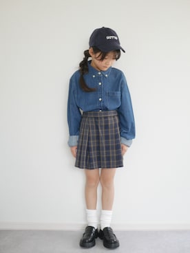 「アイテム（帽子）」を使った、skskさん（キッズ・127cm）の秋コーディネート