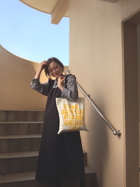 「AMOUR BOX（アムールボックス）のアイテム」を使った、akocoa♩¨̮·͜· ︎︎ ︎︎さん（レディース・153cm）の春コーディネート