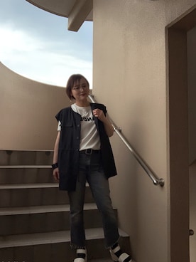 「みんなの白Tフェス」｜「アイテム（レッグウェア）」を使った、akocoa♩¨̮·͜· ︎︎ ︎︎さん（レディース・153cm）の夏コーディネート