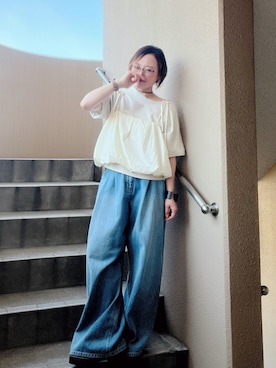「アイテム（バングル/リストバンド）」を使った、akocoa♩¨̮·͜· ︎︎ ︎︎さん（レディース・153cm）の秋コーディネート