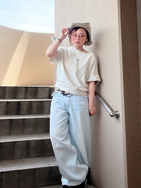 「アイテム（ピアス（両耳用））」を使った、akocoa♩¨̮·͜· ︎︎ ︎︎さん（レディース・153cm）の夏コーディネート