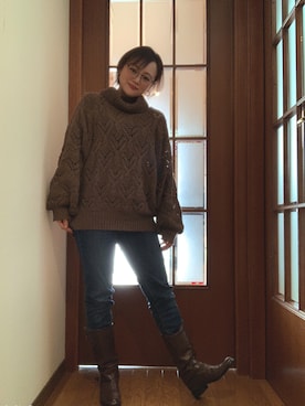 akocoa♩¨̮·͜· ︎︎ ︎︎さん（レディース・153cm）の冬コーディネート