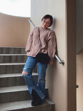 akocoa♩¨̮·͜· ︎︎ ︎︎さん（レディース・153cm）の冬コーディネート