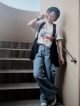 「アイテム（腕時計）」を使った、akocoa♩¨̮·͜· ︎︎ ︎︎さん（レディース・153cm）の夏コーディネート