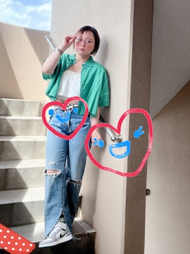 「アイテム（ソックス/靴下）」を使った、akocoa♩¨̮·͜· ︎︎ ︎︎さん（レディース・153cm）の夏コーディネート
