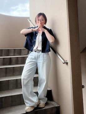 「MYMOOD.（マイムード）のアイテム（アクセサリー）」を使った、akocoa♩¨̮·͜· ︎︎ ︎︎さん（レディース・153cm）の夏コーディネート