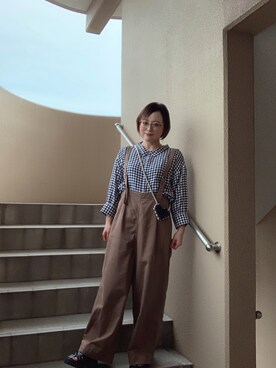 「Ungrid（アングリッド）のアイテム（ピアス（両耳用））」を使った、akocoa♩¨̮·͜· ︎︎ ︎︎さん（レディース・153cm）の夏コーディネート