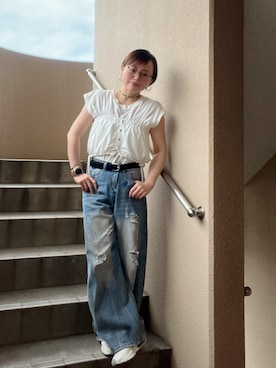 「Ungrid（アングリッド）のアイテム」を使った、akocoa♩¨̮·͜· ︎︎ ︎︎さん（レディース・153cm）の夏コーディネート