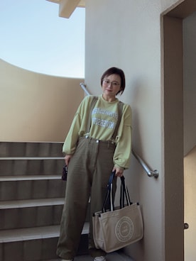 「MARC JACOBS（マークジェイコブス）のアイテム（バッグ）」を使った、akocoa♩¨̮·͜· ︎︎ ︎︎さん（レディース・153cm）の春コーディネート