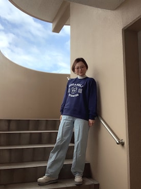 「Ungrid（アングリッド）のアイテム（ピアス（両耳用））」を使った、akocoa♩¨̮·͜· ︎︎ ︎︎さん（レディース・153cm）の春コーディネート