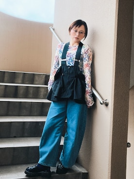 「AMOUR BOX（アムールボックス）のアイテム」を使った、akocoa♩¨̮·͜· ︎︎ ︎︎さん（レディース・153cm）の春コーディネート