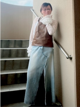 「GU（ジーユー）のアイテム（アクセサリー）」を使った、akocoa♩¨̮·͜· ︎︎ ︎︎さん（レディース・153cm）の秋コーディネート