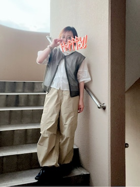 「アイテム（タンクトップ）」を使った、akocoa♩¨̮·͜· ︎︎ ︎︎さん（レディース・153cm）の秋コーディネート