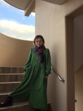 「Diosfront（ディオスフロント）のアイテム（ワンピース/ドレス）」を使った、akocoa♩¨̮·͜· ︎︎ ︎︎さん（レディース・153cm）の冬コーディネート