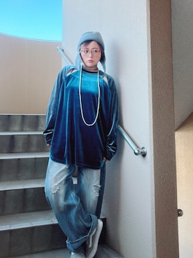 「アイテム（チョーカー）」を使った、akocoa♩¨̮·͜· ︎︎ ︎︎さん（レディース・153cm）の秋コーディネート