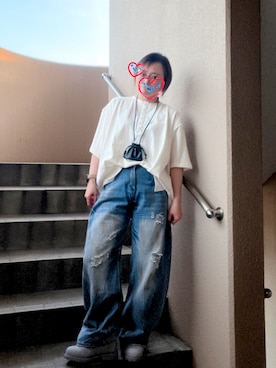 「アイテム（ピアス（両耳用））」を使った、akocoa♩¨̮·͜· ︎︎ ︎︎さん（レディース・153cm）の秋コーディネート