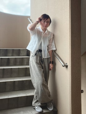 「CIAOPANIC TYPY（チャオパニックティピー）のアイテム」を使った、akocoa♩¨̮·͜· ︎︎ ︎︎さん（レディース・153cm）の夏コーディネート