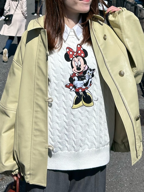 MOUSSY×Disney MD CABLE ニット / MINNIE Disney SERIES CREATED by MOUSSY | MD CABLE ニット / MINNIE