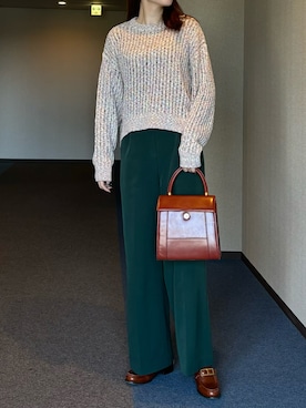 「新年一発目」｜「アイテム（バッグ）」を使った、u_tanさん（レディース・169cm）の冬コーディネート