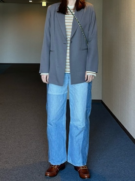 「BLACK BY MOUSSY（ブラックバイマウジー）のアイテム（ジャケット/アウター）」を使った、u_tanさん（レディース・169cm）の冬コーディネート