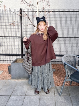 「アイテム（スウェット）」を使った、まき みさきさん（レディース・149cm）の秋コーディネート