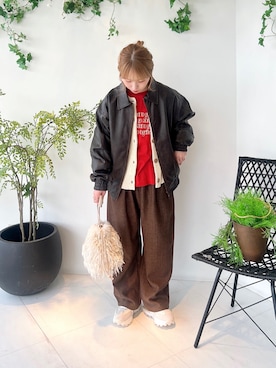 「アイテム（その他）」を使った、まき みさきさん（レディース・149cm）の秋コーディネート