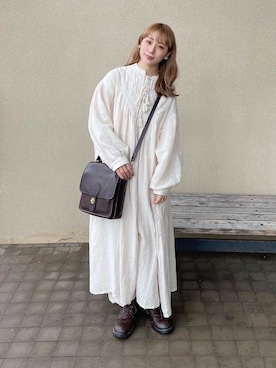 「キルトワンピース」｜まき みさきさん（レディース・149cm）の冬コーディネート