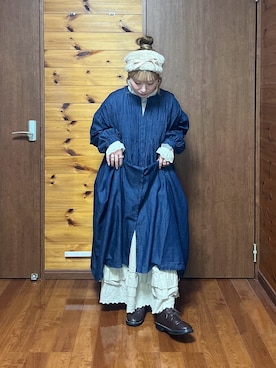 「アイテム（ネックレス）」を使った、まき みさきさん（レディース・149cm）の秋コーディネート