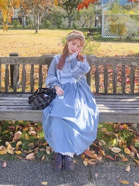 「アイテム（ワンピース/ドレス）」を使った、まき みさきさん（レディース・149cm・20代）の秋コーディネート