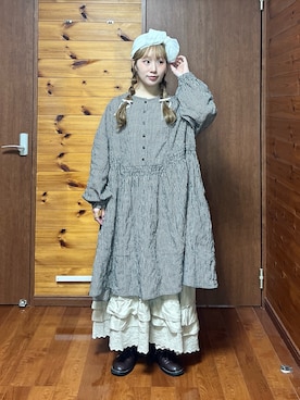 「アイテム（ワンピース）」を使った、まき みさきさん（レディース・149cm）の秋コーディネート