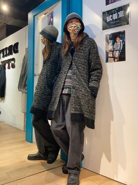 「古着好きな人と繋がりたい」｜「アイテム（その他シューズ）」を使った、BRICKさん（メンズ・171cm）の冬コーディネート