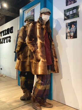 「used mix」｜「アイテム（ブーツ）」を使った、BRICKさん（メンズ・171cm）の冬コーディネート