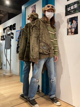 「used mix」｜「アイテム（パンツ）」を使った、BRICKさん（メンズ・171cm）の冬コーディネート